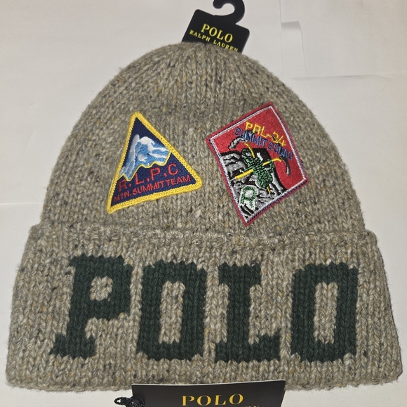 Polo Ralph Lauren Other - Polo by Ralph Lauren RLPC Mountain Beanie Hat with Patches
